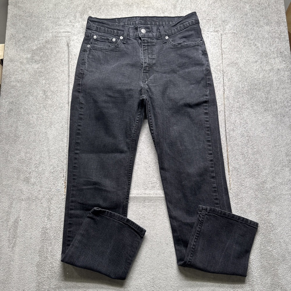 Levi's 514 Men's Black Straight Leg Jeans 32x32 Y2K Style Denim Minimalist